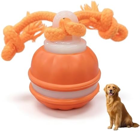 Zealburst Interactive Dog Toy Ball, 2026 Upgraded Motion Activated Rolling Ball with Squeaky Sounds, 360° Smart Automatic Moving Toy for Bored Cats & Dogs, Indoor & Outdoor Pet Exercise Toy (Orange)