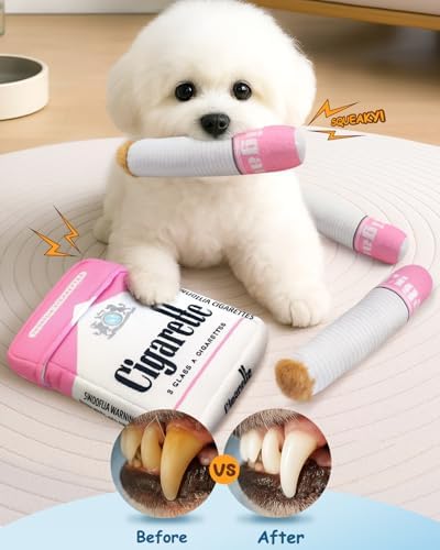 Swooflia Designer Funny Plush Dog Toys Squeaky - 3 Packs Crinkle Interactive Plush Stuffed Dog Toys for Puppies Small Medium Breeds to Keep Them Busy, Cute Birthday Squeaky Gift