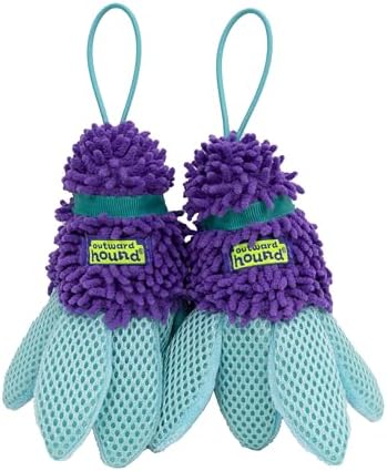 Outward Hound FlyFetch Birdie Dog Toy, Fetch or Replacement Tail for Teaser Wand, Multiple Textures, All Breeds, 5.5", 2-Pack