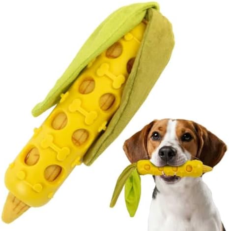 Fida 2-in-1 Puppy Teething Toys, Natural Rubber Chew Toys for Dogs, Corn