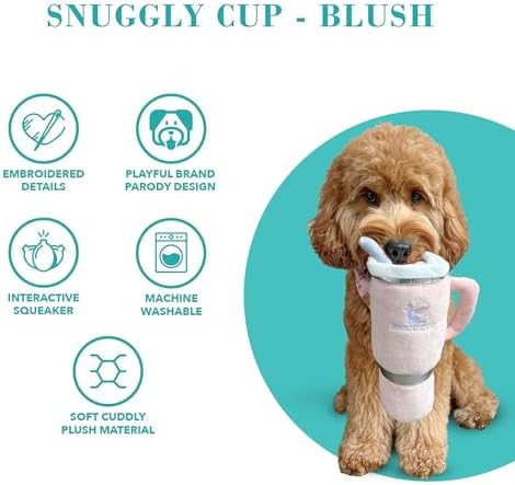 Haute Diggity Dog Snuggly Cup Plush Dog Toy Tumbler Parody Stuffed Chew Toy