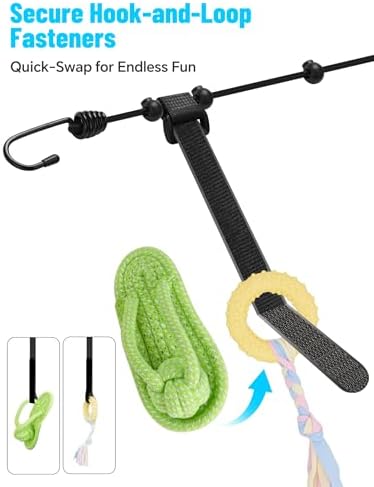 ZooZoo Puppy Play Gym, 8 Hanging Toys, Small Dogs, Teething, Adjustable