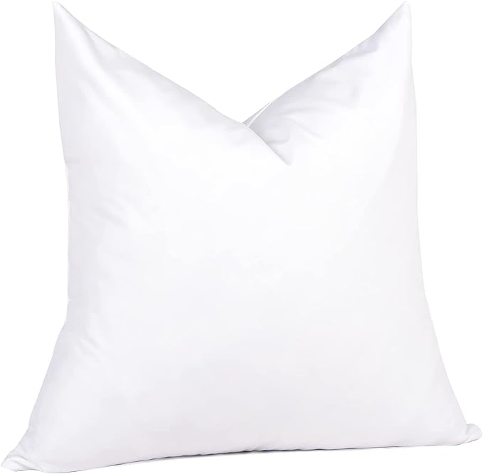 puredown® 16x16 Pillow Inserts, Feather Down Filled for Support, 1 Pack | Natural Feather Down, Choppable & Decorative, Down-Proof Cover, Throw Pillow Insert for Couch, Chairs, Bed, Sofa, Office