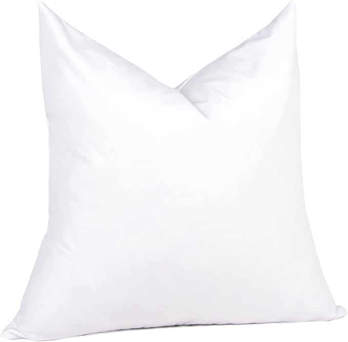 puredown® 14x14 Pillow Inserts, Feather Down Filled for Support, 1 Pack | Natural Feather Down, Choppable & Decorative, Down-Proof Cover, Throw Pillow Insert for Couch, Chairs, Bed, Sofa, Office