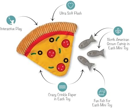 Fringe Studio PEPURRONI & Sardines Please Puzzle Cat Toy, Pet Shop Collection (614005)