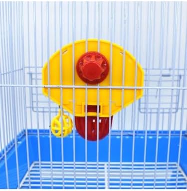 Bird Basketball Toy with Mirror Hanging Foraging Chew Ball Interactive Intelligence Training Toy for Budgies Parakeets Cockatiels Conure Easy to Install