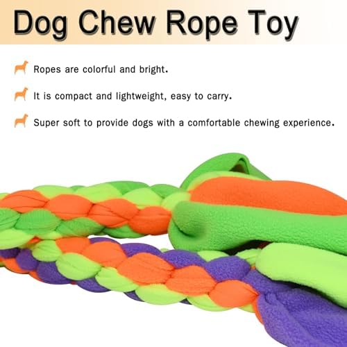 2 Pack Dog Fleece Rope Toy, Flirt Pole Replacement Toys
