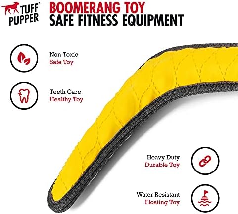 Tuff Pupper SuperChewy Tough Floating Dog Water Toy Strong Natural Rubber | Great Dog Fetch Toy | Pool Swimming Toy for Puppy| Durable Training Toy for Non-Aggressive Chewers