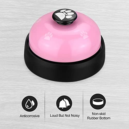 Comsmart Dog Training Bell, Set of 2 Dog Puppy Pet Potty Training Bells, Dog Cat Door Bell Tell Bell with Non-Skid Rubber Base
