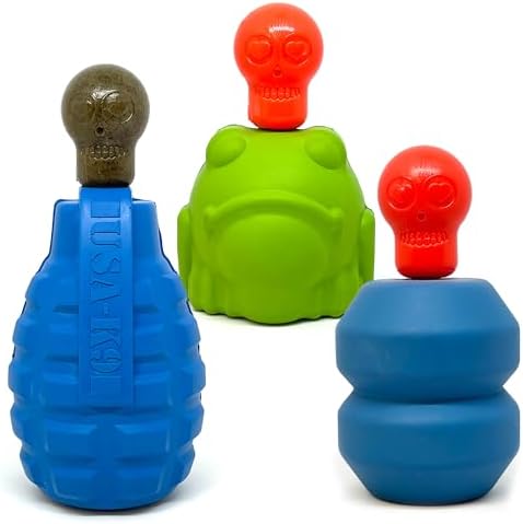 SodaPup Unstoppables Chewers – Inserts for Treat Dispensers Made in USA from Non-Toxic, Pet Safe, Food Safe Nylon Material to Enhance Treat Dispensers and Challenge Dog’s Foraging Instincts – 3 Pack