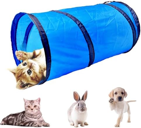 iCAGY Cat Tunnel for Indoor Small Cats Kittens Rabbits, Foldable Tube Toys