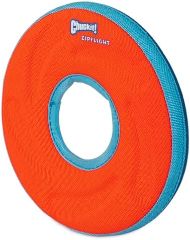 Chuckit! Zipflight Flying Disc Dog Toy, Small (6"), Green and light Blue