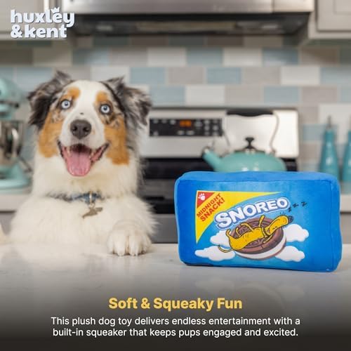 Huxley & Kent Power Plush Squeaky Dog Toy, Snoreo Cookies, Small