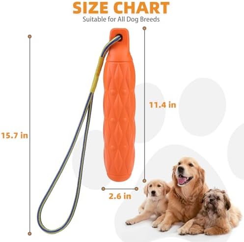 KOOLTAIL Floating Dog Toys, Interactive Water Pool Fetching Toy with Durable Rope, 11.4'' EVA Bright Bumper Dog Chew Toys for Medium Large Dogs, Summer OutdoorTraining Teething, Orange