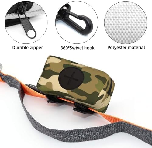 Navy Camouflage Camo Dog Poop Bag Holder Military Waste Bag Dispenser for Leash Portable Poop Bag Carrier Pouch for Dogs