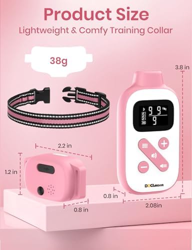 No Shock Dog Training Collar - No Prongs (Pink)