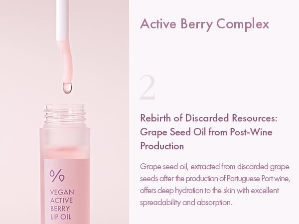 Dr.Ceuracle Vegan Active Berry Lip Oil - Moisturizing Lip Gloss for Dry, Chapped Lips, Long-Lasting Glow, Korean Skincare for Stocking Stuffers (4.5ml / 0.15 fl. oz.)