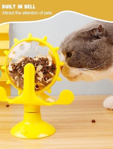GLOGLOW Cat Puzzle Feeder, Windmill Toy