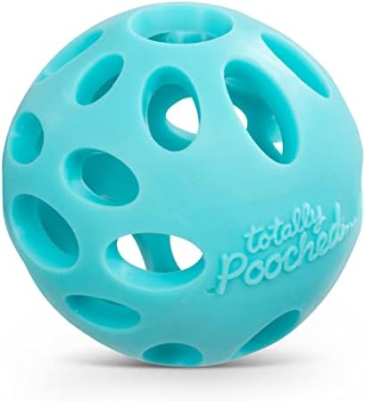 Messy Mutts Totally Pooched Huff n Puff Ball, 2.5 Inch, Puzzle, Teal