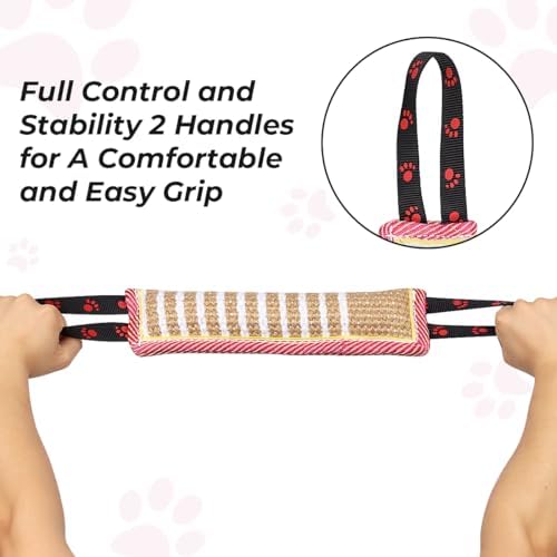 DGSL Dog Tug Toy Dog Bite Jute Pillow Pull Toy for Small and Medium Dogs