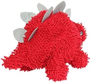 MIGHTY Tuffy Microfiber Medium Ball Stegosaurus Dog Toy
