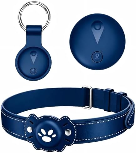 GPS Tracker for Cats: Smart Pet Collar with Real-Time Tracking, Blue