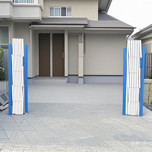 Industrial Folding Security GateRetractable Barricade Scissor Door for Schools & Warehouses Mobile Accordion Gate with Casters (80x350cm/31.5x137.8in)