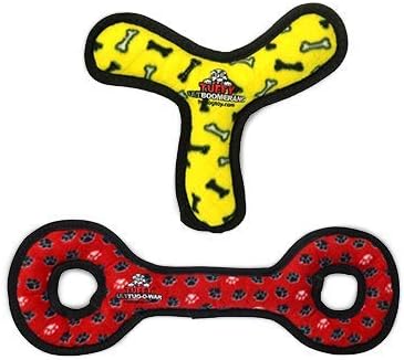TUFFY® 2 Pack Boomerang and TugOWar Ultra Durable Plush Dog Toys