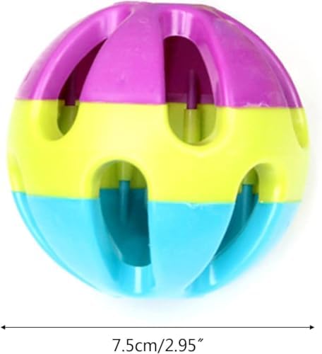 1pc Colorful Dog Toys for Medium to Large Breed Dogs Hollow Ball with Bell Inside Interactive Plastic for Relieving Boredom Pet Supplies,Balls Toys