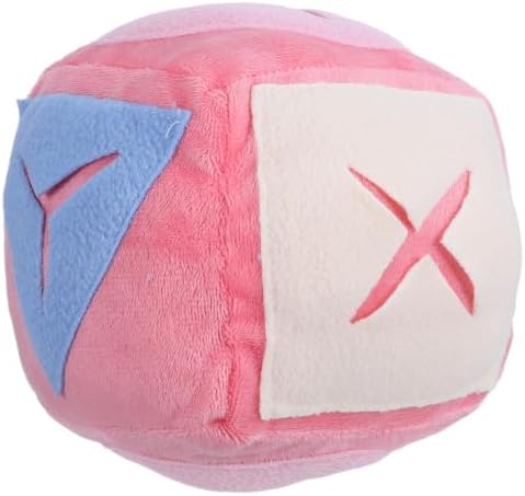 Pink Rabbit Treat Dispenser Ball for Indoor Use, Cloth Material Slow Feeder with Smooth Surface, Stimulates Natural Foraging Behavior and Provides Exercise for Bunny and Small