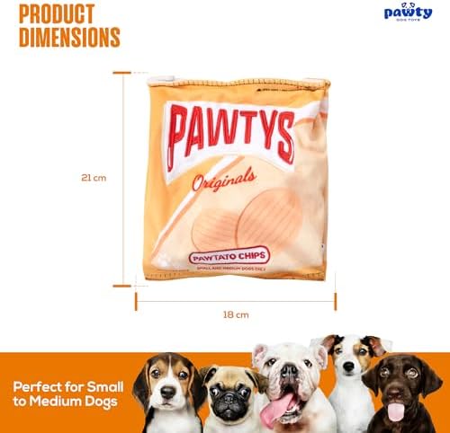 PAWTATO Chips - Interactive Plush Snuffle Dog Toy with Crinkle Paper - Hide and Seek Snuffle Puzzle Dog Toy - Dog Enrichichment - Mental Stimulation Stress Relief - Durable Tough