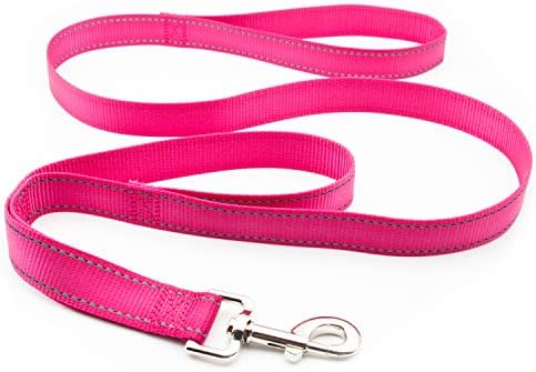 Personalized Dog Collar, Reflective Custom Dog Collar with Name Phone Number Adjustable Size (XS S M L) (Hot Pink)