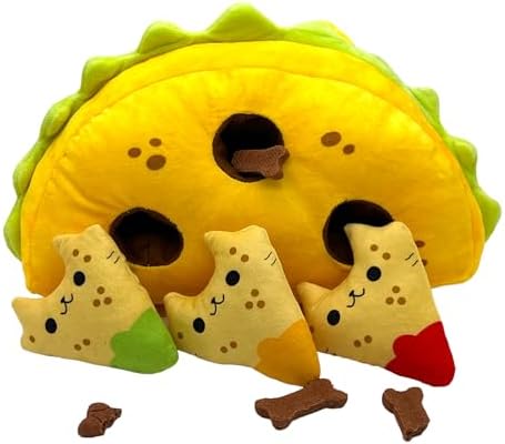 Mister Taco Cat Dog Toy Funny Cute Mexican Food Stuffed Chew Toy