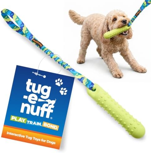 Tug-E-Nuff BOB 3-in-1 Dog Dummy (Green), Interactive Dog Tug Toys 27.5 in