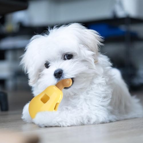 Dog Puzzle Toy, Wobble Chicken Leg Cat Chew Toy with Food Dispenser Holes Fun Pet Slow Feeder for Dogs Cats Interactive Training