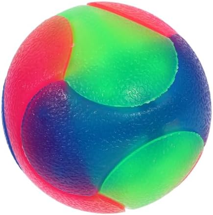 Totority Lighted Dog Ball Toy Glow in the Dark Interactive Pet Toy for Small Dogs and Puppies Elastic Jump Ball for Training Oral Exercise and Active Play