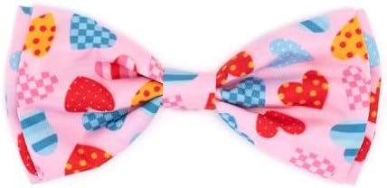 THE WORTHY DOG Spring Patterns Pet Bow Ties for Dogs & Cats, Love is Love