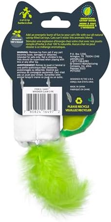 Quirky Kitty Whisker Claw and Lime Catnip Crinkle Plush Cat Toy, Pack of 2