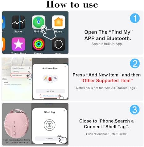 Air Tracker Tag, [MFi Certified] Smart Tag, Pet Bluetooth Tracker for Apple Find My, IP68 Waterproof,Replaceable Battery, Key Finder and Item Locator for Keys, Bags, Pets, Wallet-Pink
