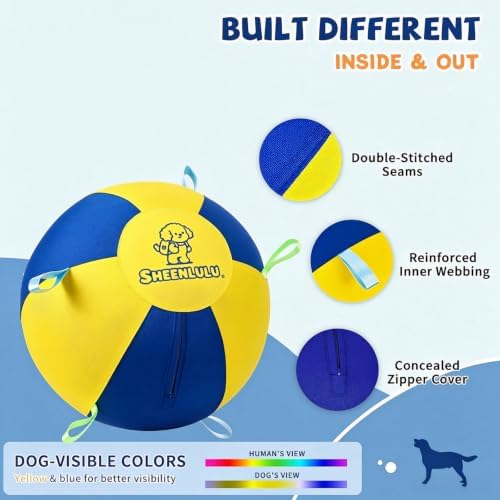 18" Herding Ball for Dogs with Straps & Training Whistle