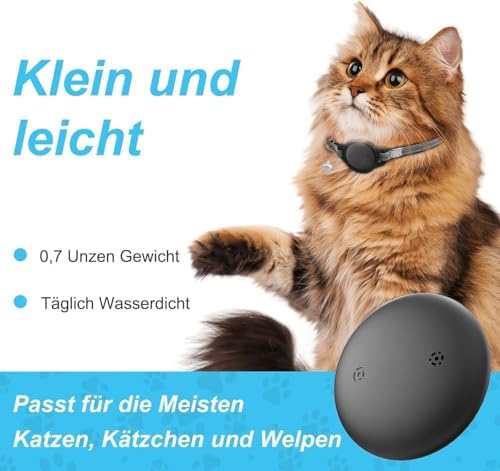 GPS Cat Tracker Collar, iOS‑Only Smart Pet Activity Tracker, 2 Pack | Cat GPS Tracker Collar, iOS Only, No Monthly Fee, Real‑Time Location, IP68, 10+ Mo Battery, Reflective Nylon, Global Tracking