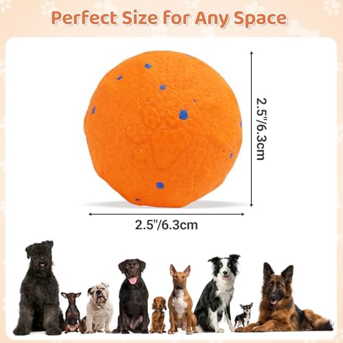 Automatic Interactive Dog Toys Ball, USB-C Rechargeable, Orange