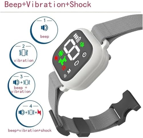 Noobark Dog Bark Collar for Small/Large Dogs 8-120lbs - Rechargeable Anti Bark Collar with 4 Modes, 8 Sensitivity Levels & IP67 Waterproof, Adjustable Nylon Strap