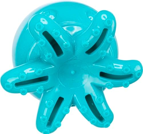 TRIXIE Snack Octopus Dog Puzzle Toy for Dogs, Dog Enrichment Toy, Interactive Chew Toy, Treat Dispenser, 4.4" (11cm)