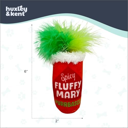 Huxley & Kent Plush Crinkle Catnip Cat Toy, Fluffy Mary, Large