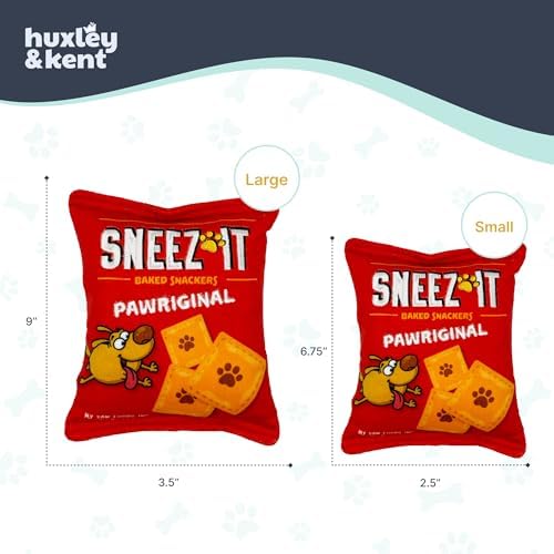 Huxley & Kent Power Plush Squeaky Dog Toy, Sneeze-It, Small