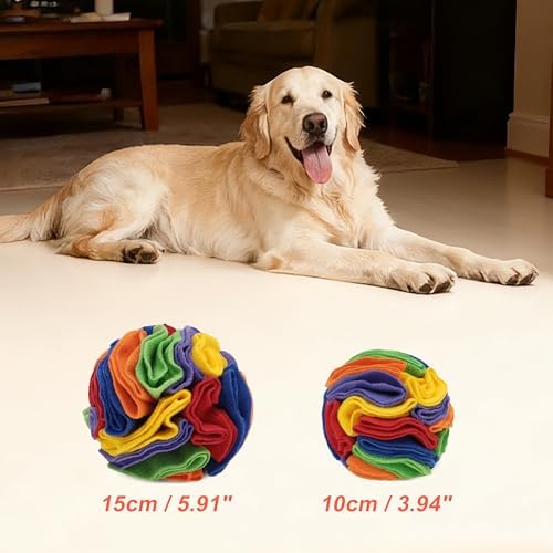 Snuffle Ball for Dogs, Interactive Dog Toys, Rainbow, Small