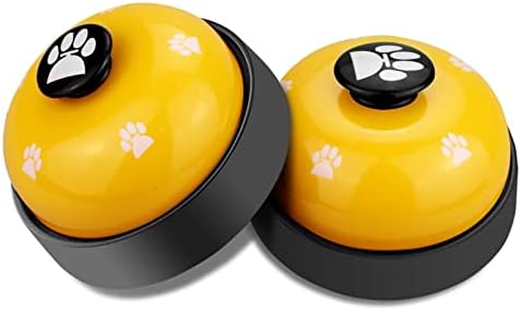 Comsmart Pet Training Bell, Set of 2 Dog Puppy Pet Potty Training Bells, Dog Cat Door Bell Tell Bell with Non-Skid Rubber Base