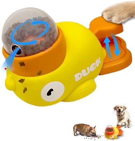 Interactive Duck Pet Treat Dispenser, Food Puzzle Toy, IQ Training Slow Feeder for Dogs and Cats