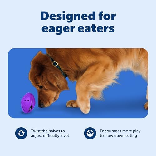 PetSafe Busy Buddy Twist 'n Treat Dispensing Dog Toy, Large | Twist Halves Apart for Quick Treats or Closer for a Challenge, Patented Treat Meter, Top-Rack Dishwasher Safe
